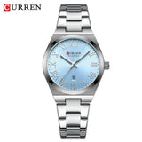 CURREN Watch Women,Watches for Women,Ladies Watches,Waterproof Fashion Dress Stainless Steel Bracelet Analog Watches Date