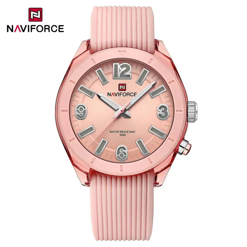 NAVIFORCE Women's Waterproof Watch Fashion Casual Luminous Display Quartz Wristwatch with Silicone Band Reloj Mujer High Quality My Store