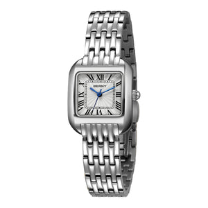 BERNY Luxury Brand Woman Watch New In High Quality S/S Square Ladies Quartz Watches Fashion Elegant Business Wristwatch