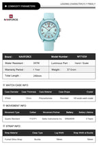 NAVIFORCE Women's Waterproof Watch Fashion Casual Luminous Display Quartz Wristwatch with Silicone Band Reloj Mujer High Quality My Store