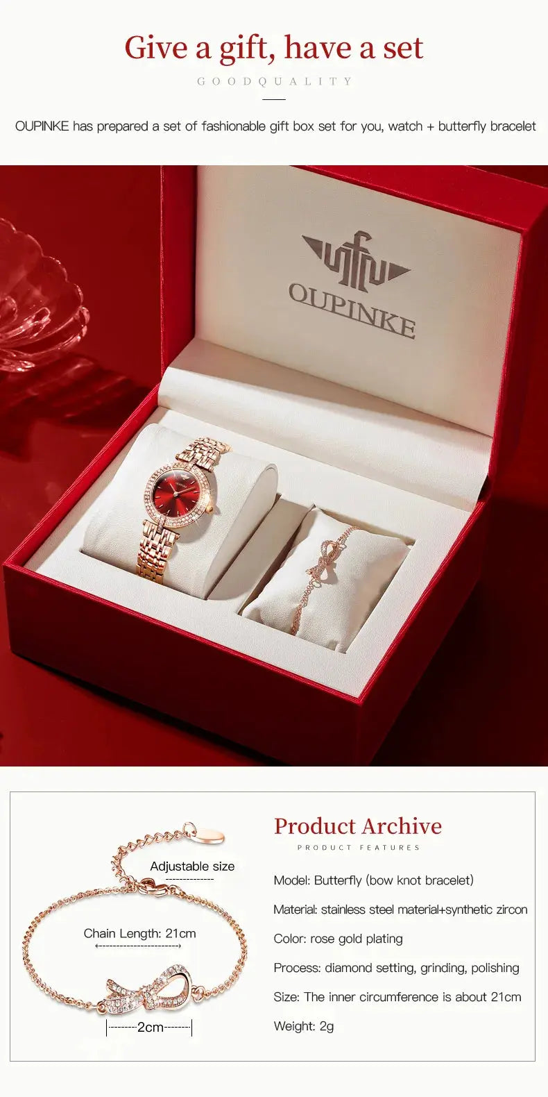 OUPINKE 3191 Luxury Women Watch Original Top Brand Waterproof Sapphire Mirror Diamond Watch Swiss Movement Quartz Women Watch Gola Watches