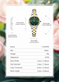CURREN-Women's Simple Dial Wristwatch, Elegant and Charming Bracelet Quart Watches for Lady, Fashion Brand