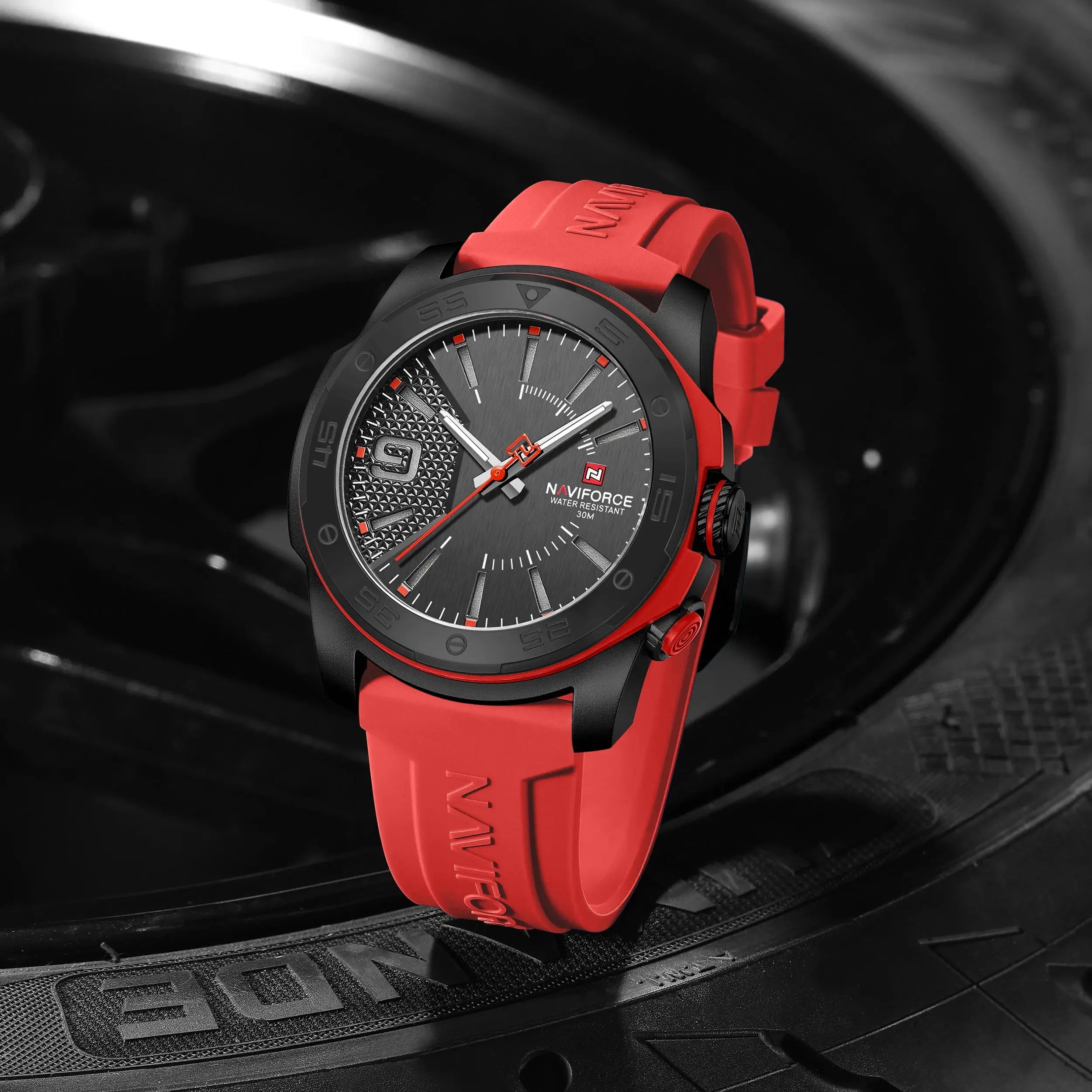 NAVIFORCE Luxury Man Watch Quartz Waterproof Luminous Date Chronograph Leather Men Wristwatch Military Sports Men's Watches My Store