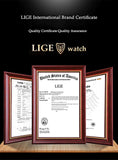 LIGE 2025 Watch Women's Retro Luxury Ladies Watch Fashion Ceramic Strap Waterproof Quartz Watches for Women Bracelet clock reloj
