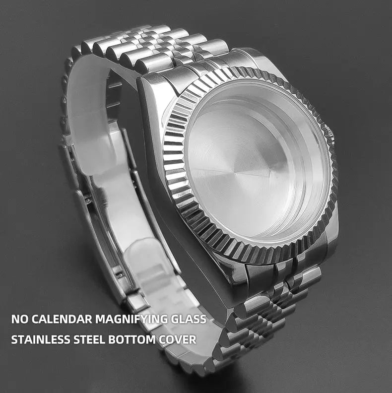 Neiton 36mm/39mm Sapphire Glass For Men Watch Case Fit NH36 NH34 NH35Movement FashionWaterproof Jubilee Stainless Steel