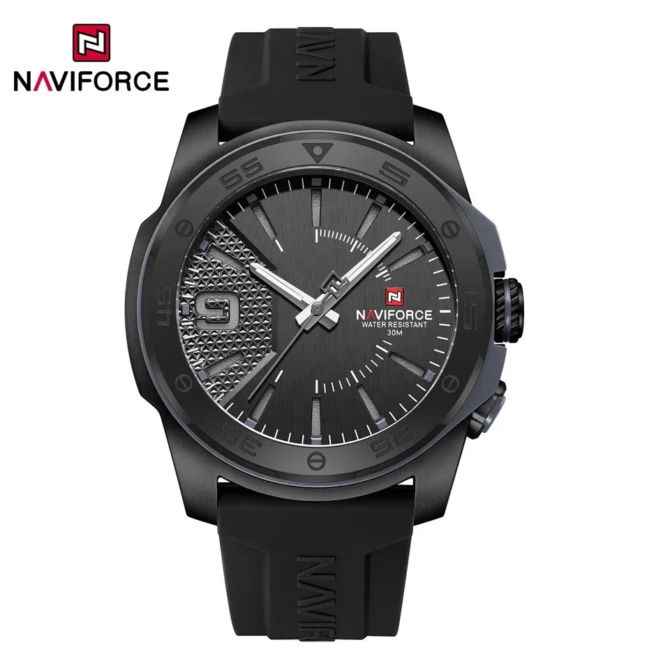 NAVIFORCE Luxury Fashion Quartz Watches for men Silicone Strap Hand Clock 50m Waterproof Japan Movement Man Sports Wristwatches