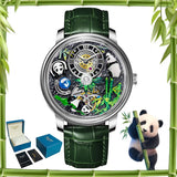 2025 PINDU New Panda Series National Treasure Symbol Men Mechanical Watch Rotating Crystal Ball 45.5MM Wristwatches Men M2791B
