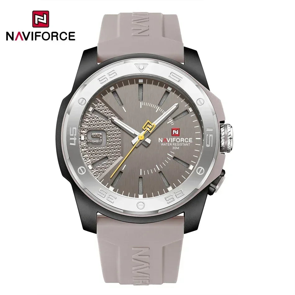 NAVIFORCE Luxury Fashion Quartz Watches for men Silicone Strap Hand Clock 50m Waterproof Japan Movement Man Sports Wristwatches