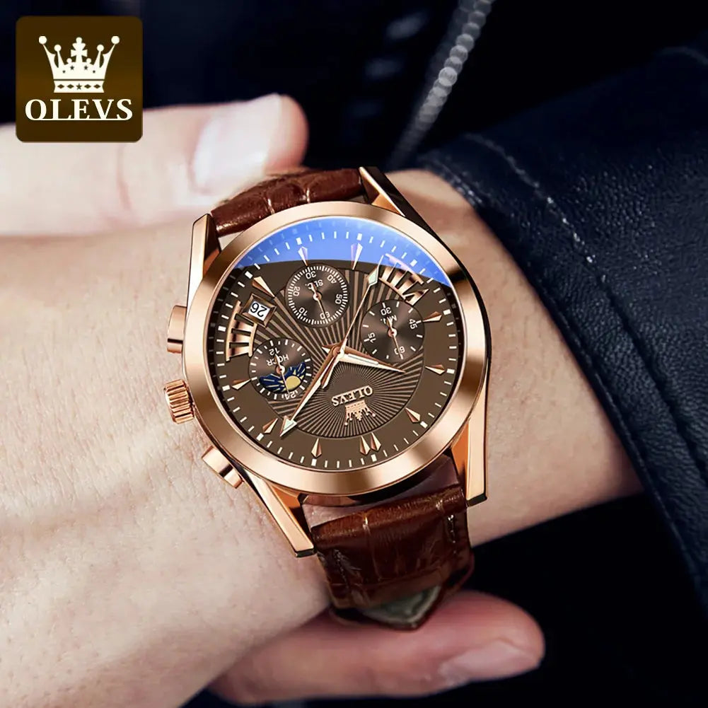 OLEVS Original Luxury Brand Men's Watches - High Quality Waterproof Quartz Watch for Men Gola Watches