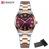 CURREN Watch Women,Watches for Women,Ladies Watches,Waterproof Fashion Dress Stainless Steel Bracelet Analog Watches Date
