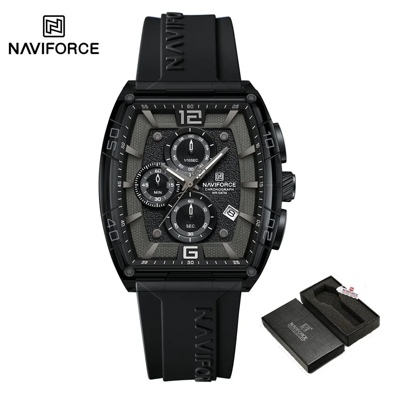 Top Brand NAVIFORCE Fashion Watches for Men Quartz Silicone Strap 50M Waterproof Date Original Man's WristWatch Reloj Hombr 2025
