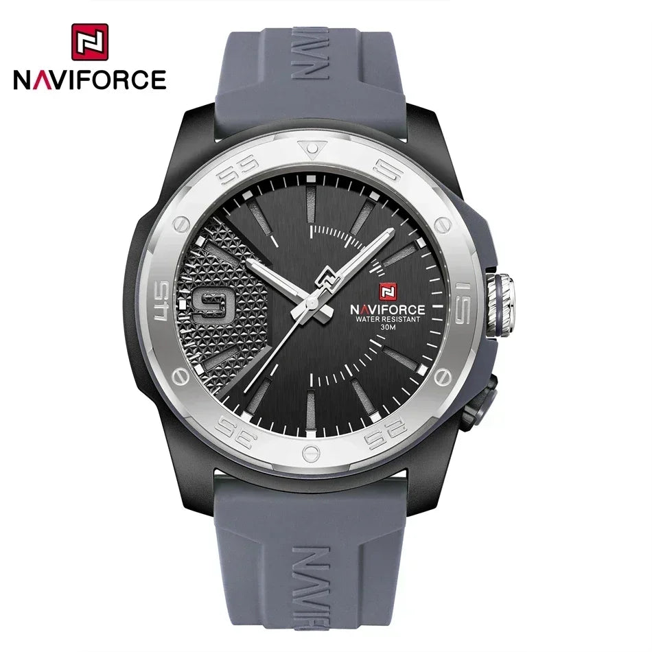 NAVIFORCE Luxury Fashion Quartz Watches for men Silicone Strap Hand Clock 50m Waterproof Japan Movement Man Sports Wristwatches