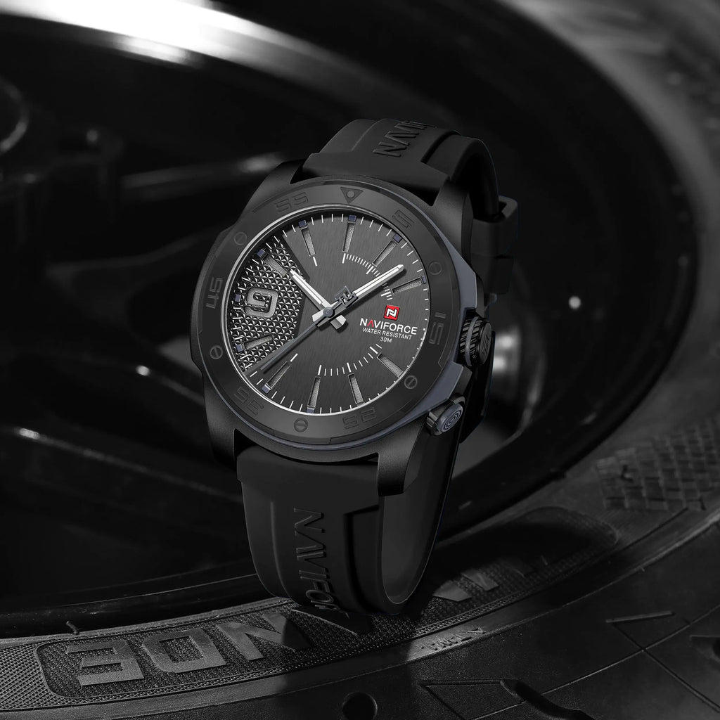 NAVIFORCE Luxury Man Watch Quartz Waterproof Luminous Date Chronograph Leather Men Wristwatch Military Sports Men's Watches My Store