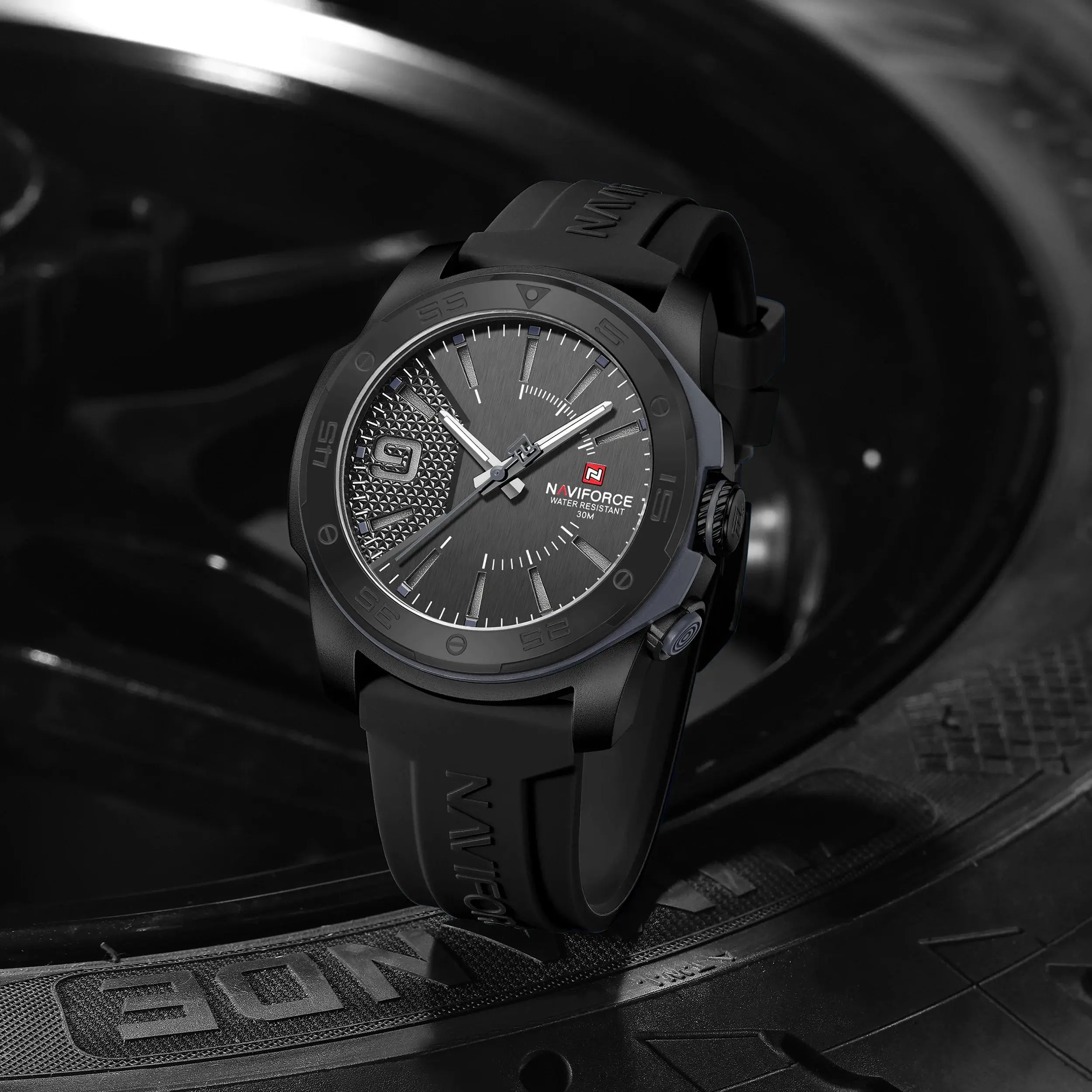 NAVIFORCE Luxury Man Watch Quartz Waterproof Luminous Date Chronograph Leather Men Wristwatch Military Sports Men's Watches My Store