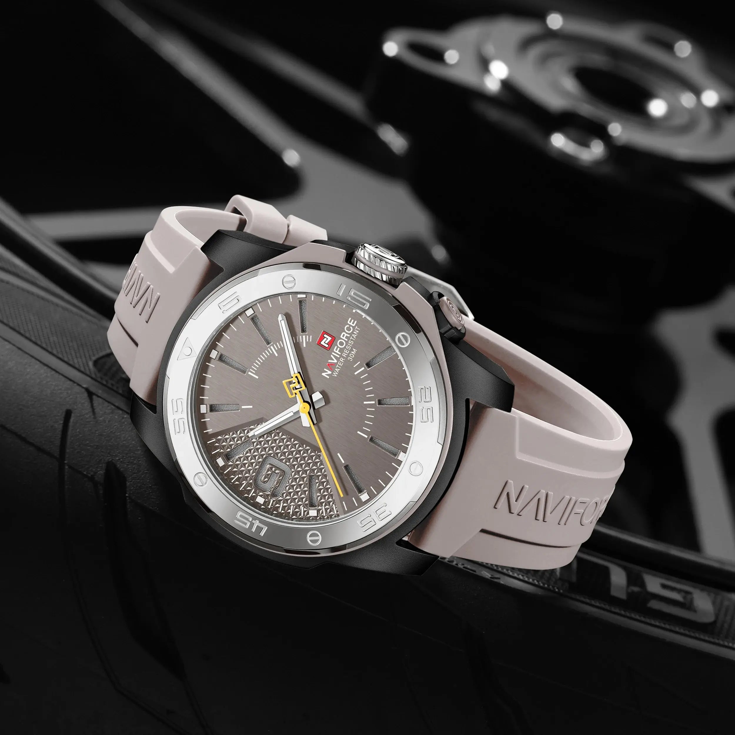 NAVIFORCE Luxury Man Watch Quartz Waterproof Luminous Date Chronograph Leather Men Wristwatch Military Sports Men's Watches My Store