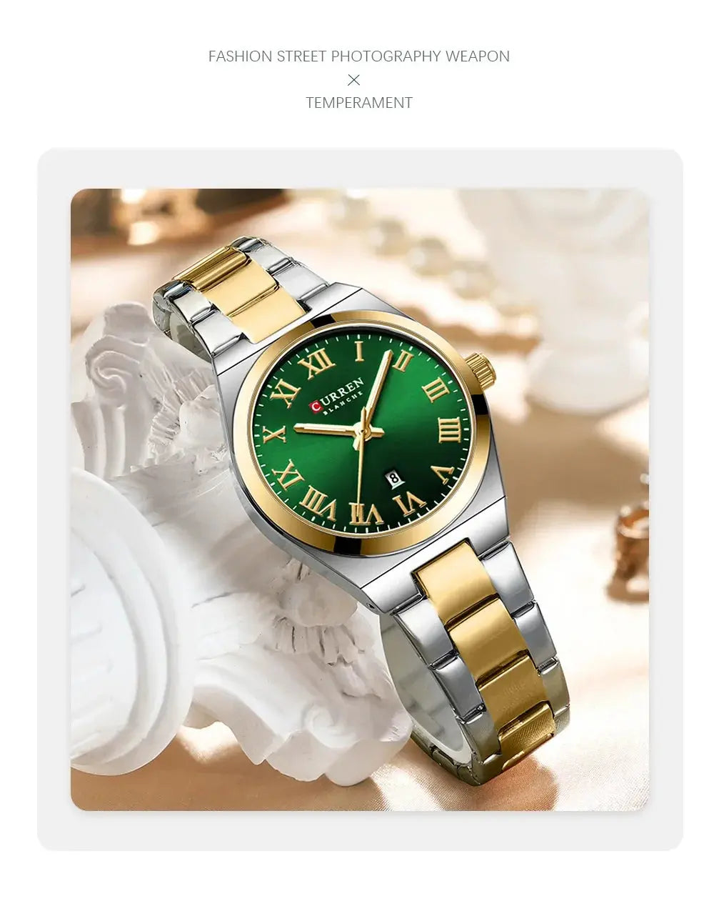 CURREN Watch Women,Watches for Women,Ladies Watches,Waterproof Fashion Dress Stainless Steel Bracelet Analog Watches Date My Store