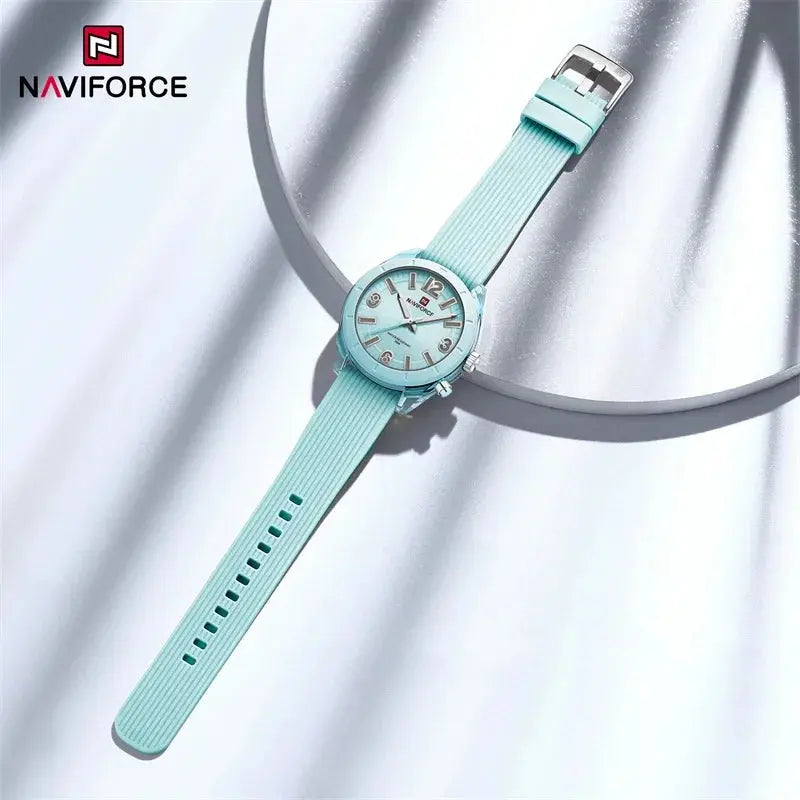 NAVIFORCE Women's Waterproof Watch Fashion Casual Luminous Display Quartz Wristwatch with Silicone Band Reloj Mujer High Quality My Store