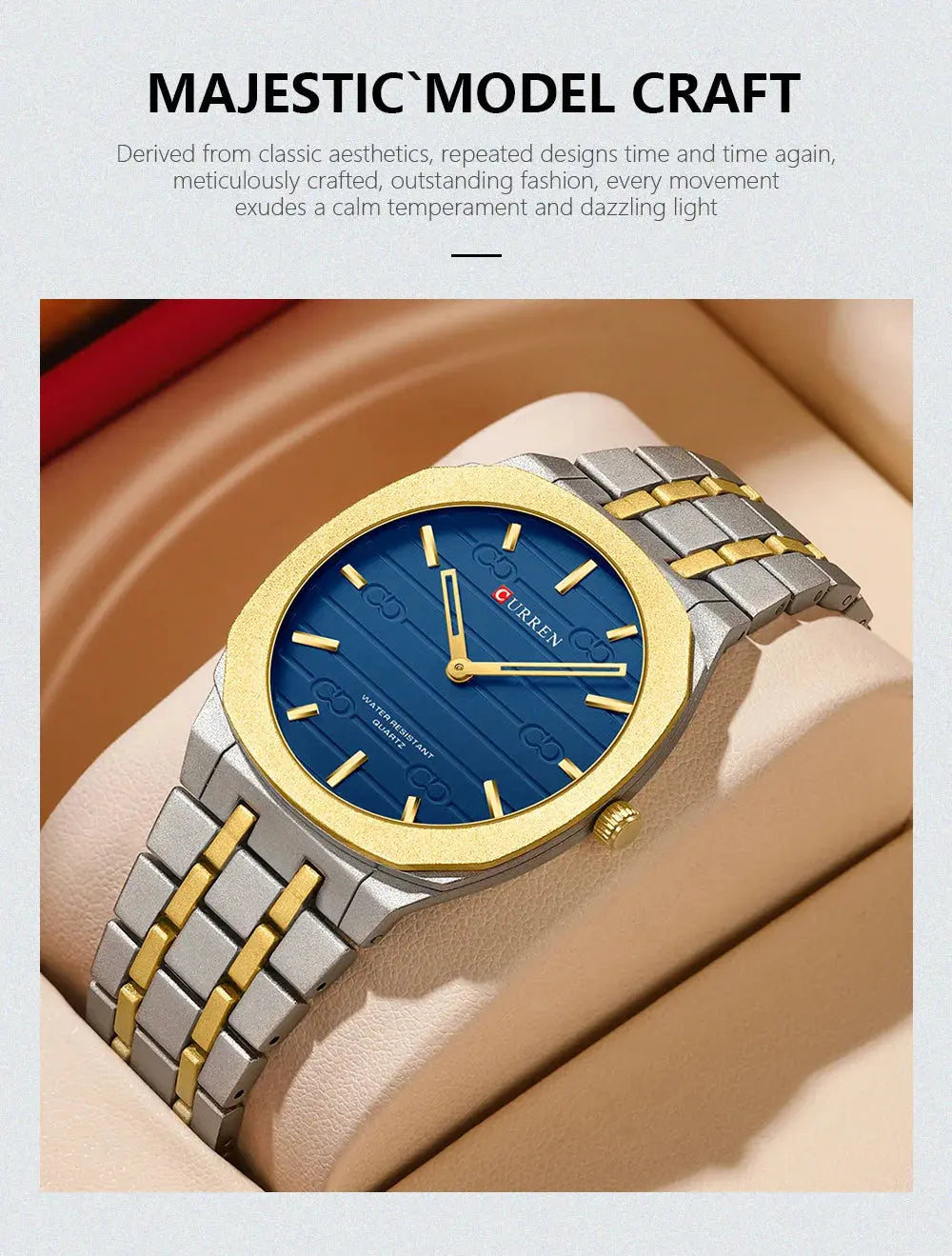 CURREN Fashion Brand Thin Quartz Watch Simple  Personalized Colors Wristwatches Waterproof 38 mm Dial Gola Watches