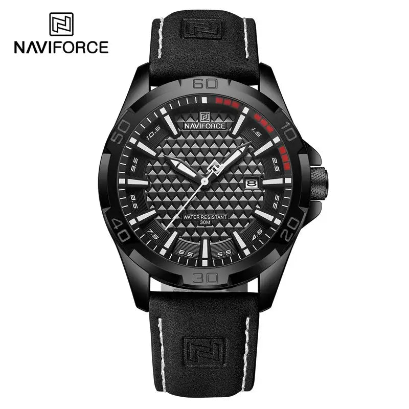 Top Brand NAVIFORCE  Men Quartz Watch Sports Shockproof Waterproof Leather Male Fashion Luxury WristWatch Casual Calendar Clock My Store