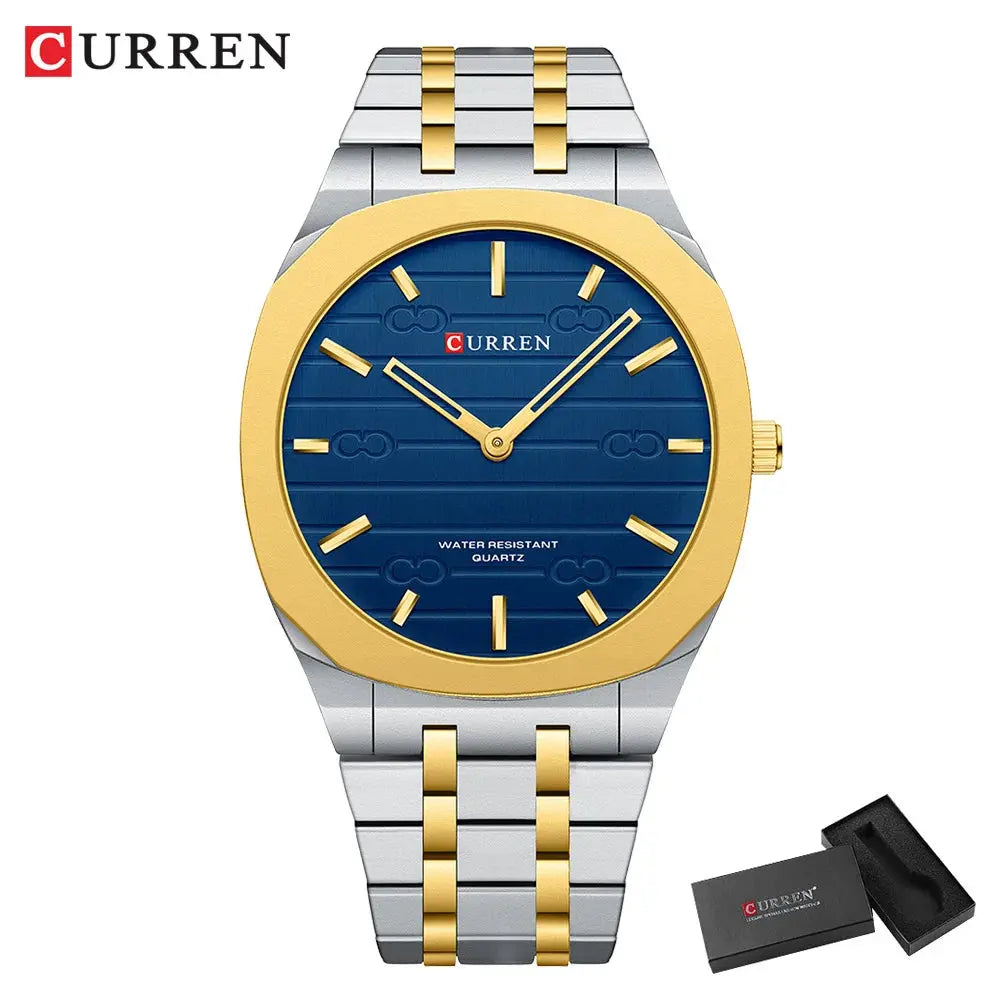 CURREN Fashion Brand Thin Quartz Watch Simple  Personalized Colors Wristwatches Waterproof 38 mm Dial Gola Watches