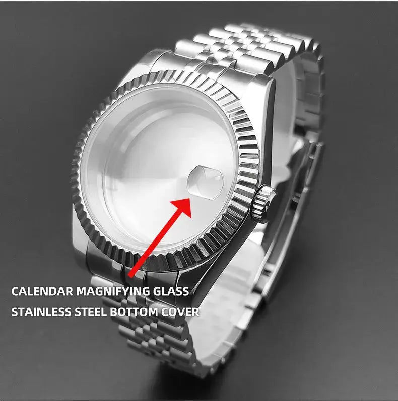 Neiton 36mm/39mm Sapphire Glass For Men Watch Case Fit NH36 NH34 NH35Movement FashionWaterproof Jubilee Stainless Steel Gola Watches