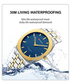 CURREN Fashion Brand Thin Quartz Watch Simple  Personalized Colors Wristwatches Waterproof 38 mm Dial Gola Watches