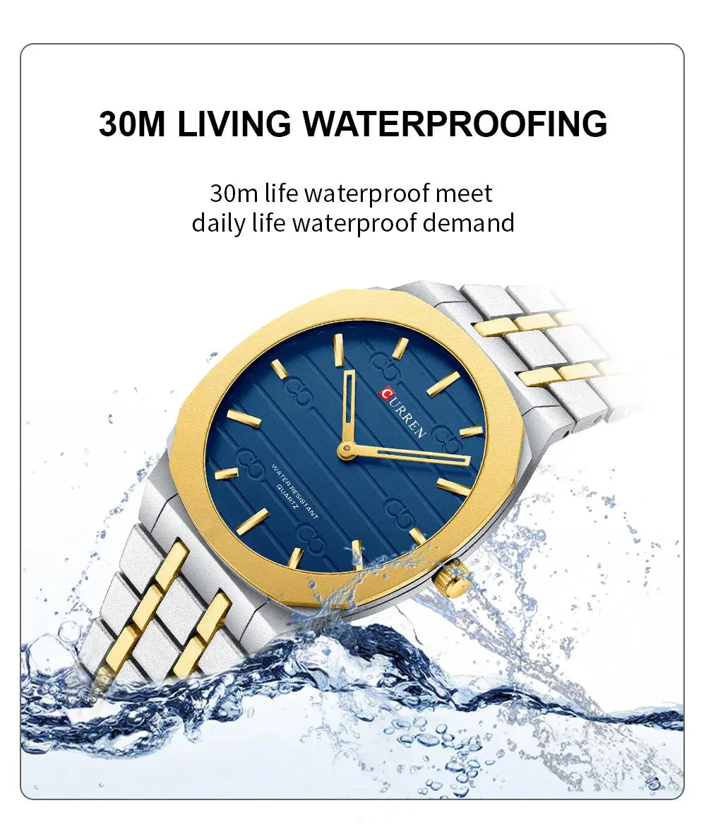 CURREN Fashion Brand Thin Quartz Watch Simple  Personalized Colors Wristwatches Waterproof 38 mm Dial Gola Watches