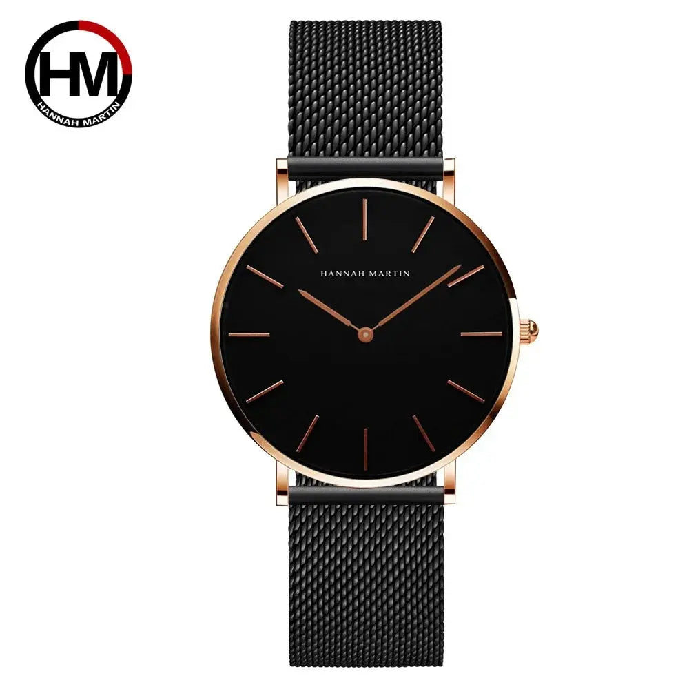 2023 New Women Bracelet Watch 1 Set Japan Quartz Movement Simple Rose Gold Stainless Steel Mesh Student Watches Relogio Feminino Gola Watches