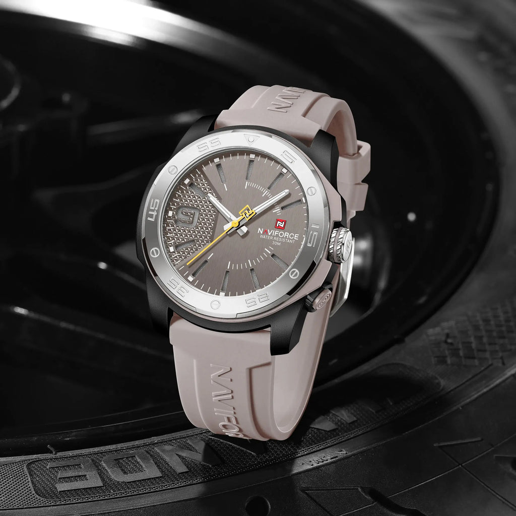 NAVIFORCE Luxury Man Watch Quartz Waterproof Luminous Date Chronograph Leather Men Wristwatch Military Sports Men's Watches My Store