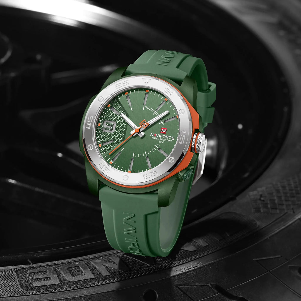 NAVIFORCE Luxury Man Watch Quartz Waterproof Luminous Date Chronograph Leather Men Wristwatch Military Sports Men's Watches My Store