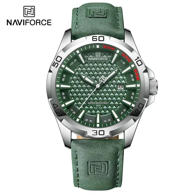 Top Brand NAVIFORCE  Men Quartz Watch Sports Shockproof Waterproof Leather Male Fashion Luxury WristWatch Casual Calendar Clock My Store