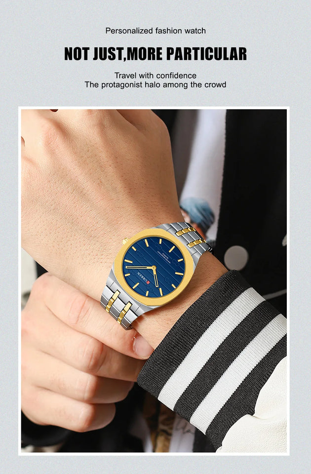 CURREN Fashion Brand Thin Quartz Watch Simple  Personalized Colors Wristwatches Waterproof 38 mm Dial