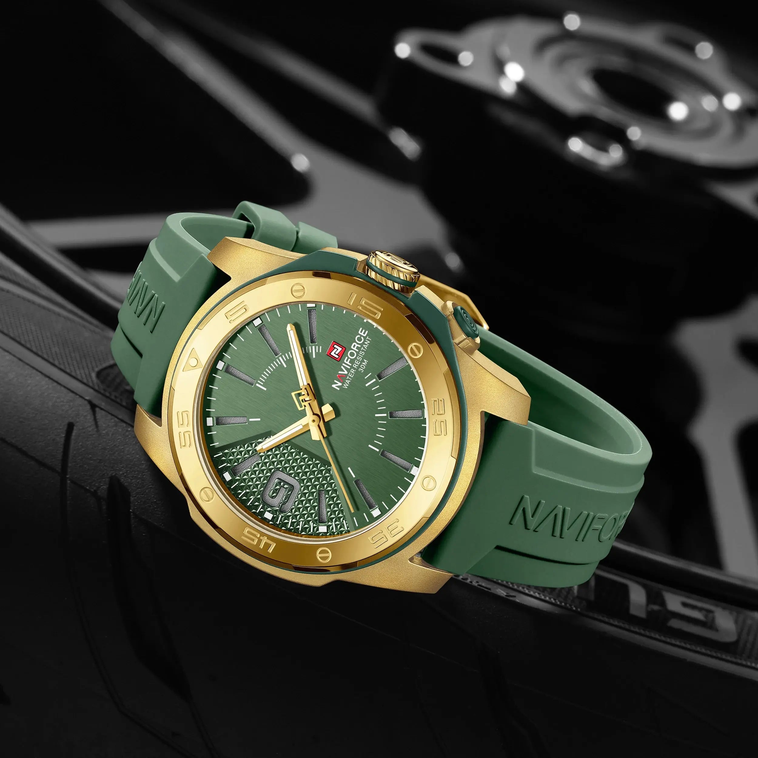 NAVIFORCE Luxury Man Watch Quartz Waterproof Luminous Date Chronograph Leather Men Wristwatch Military Sports Men's Watches My Store