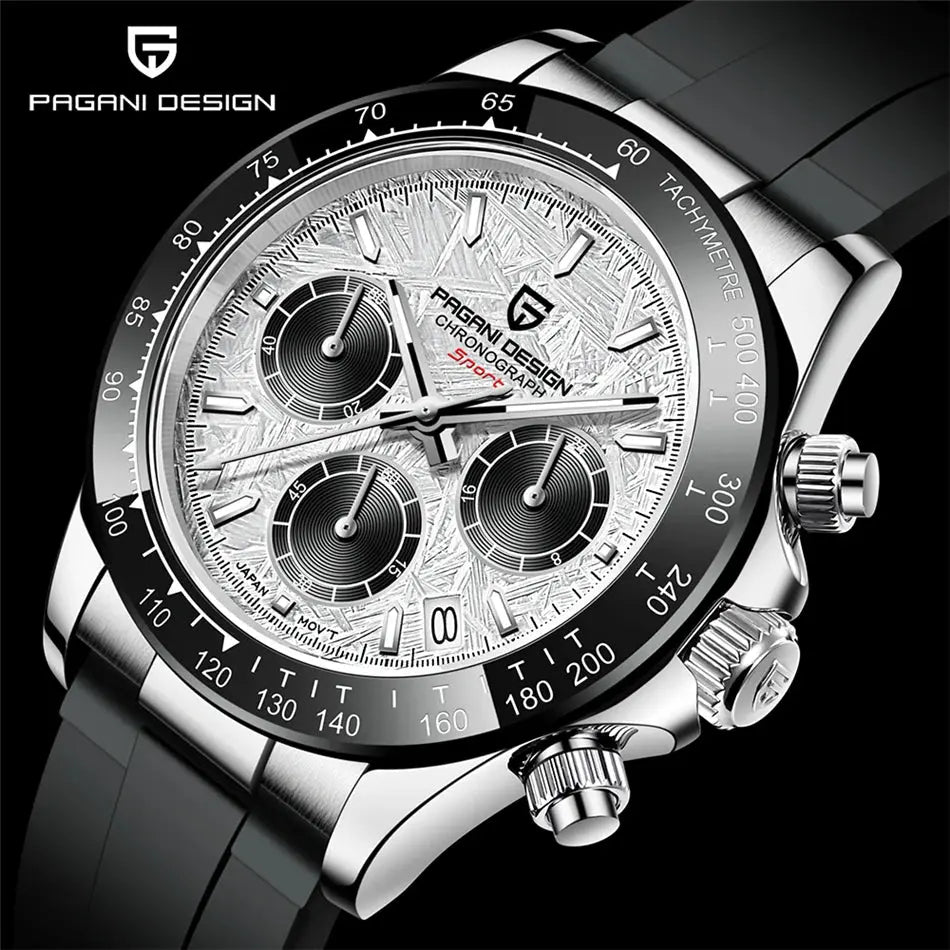 PAGANI DESIGN PD-1664 – Men's Quartz Watch 40mm Chronograph Sapphire 10BAR Gola Watches