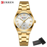 CURREN Watch Women,Watches for Women,Ladies Watches,Waterproof Fashion Dress Stainless Steel Bracelet Analog Watches Date