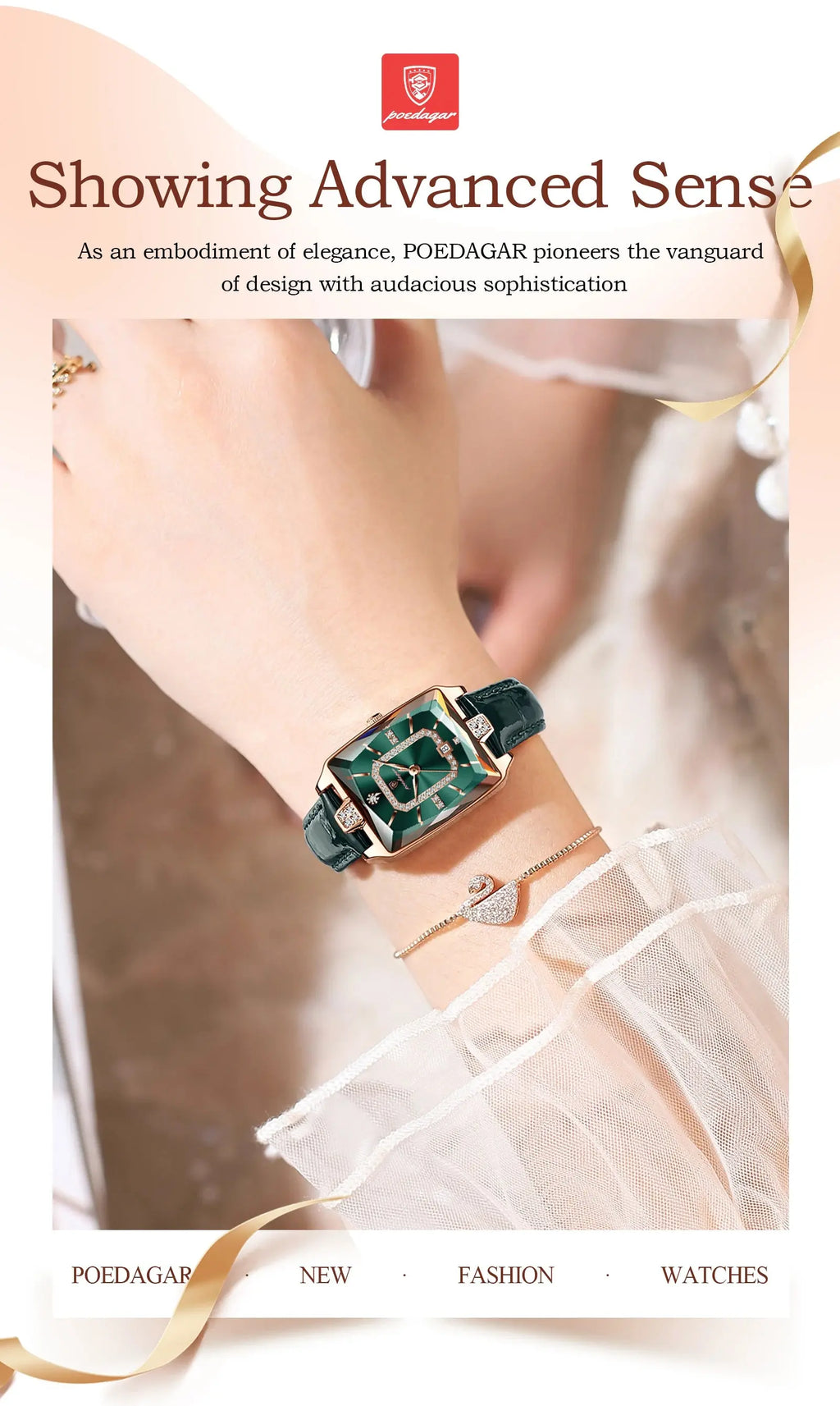 POEDAGAR Rectangle Luxury Women's Watches Waterproof Date Leather Woman Watch Elegant Fashion Quartz Women Wristwatch Reloj Gift My Store