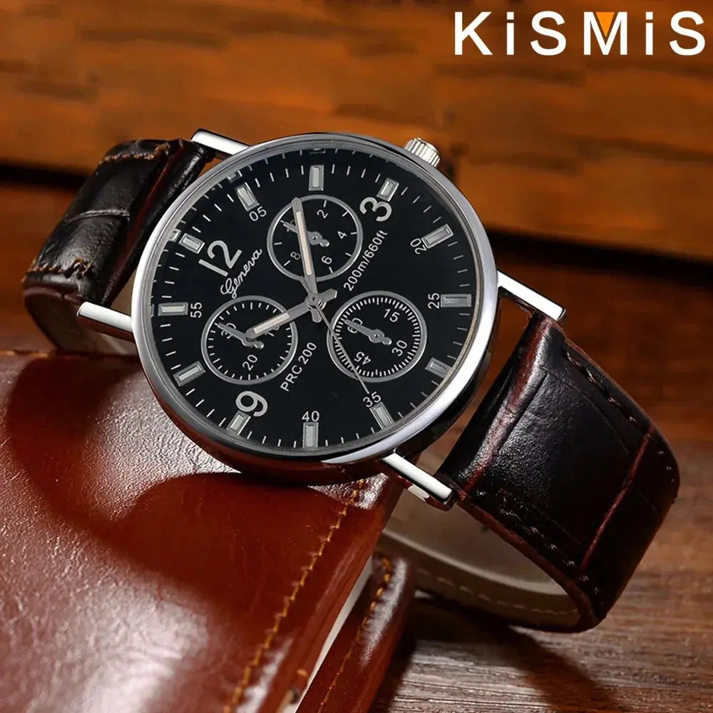 Men Leather Strap Quartz Watches Fashion Business Casual Sports Watch Male Accessories Stylish Clocks for Men Gola Watches