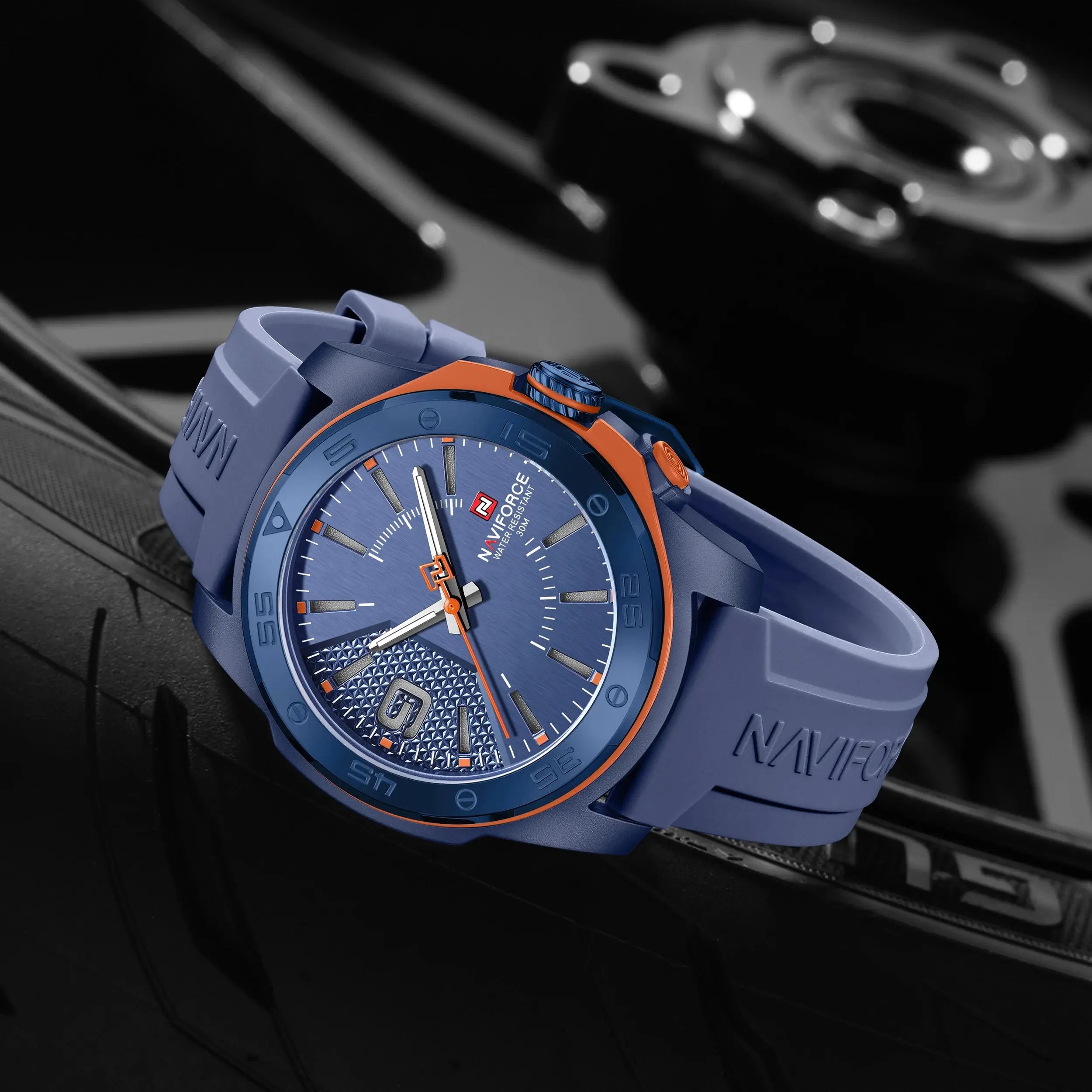 NAVIFORCE Luxury Man Watch Quartz Waterproof Luminous Date Chronograph Leather Men Wristwatch Military Sports Men's Watches My Store