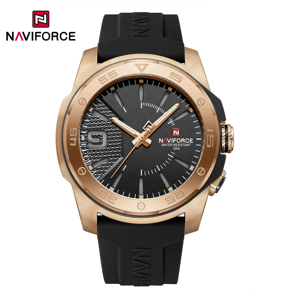 NAVIFORCE Luxury Man Watch Quartz Waterproof Luminous Date Chronograph Leather Men Wristwatch Military Sports Men's Watches My Store