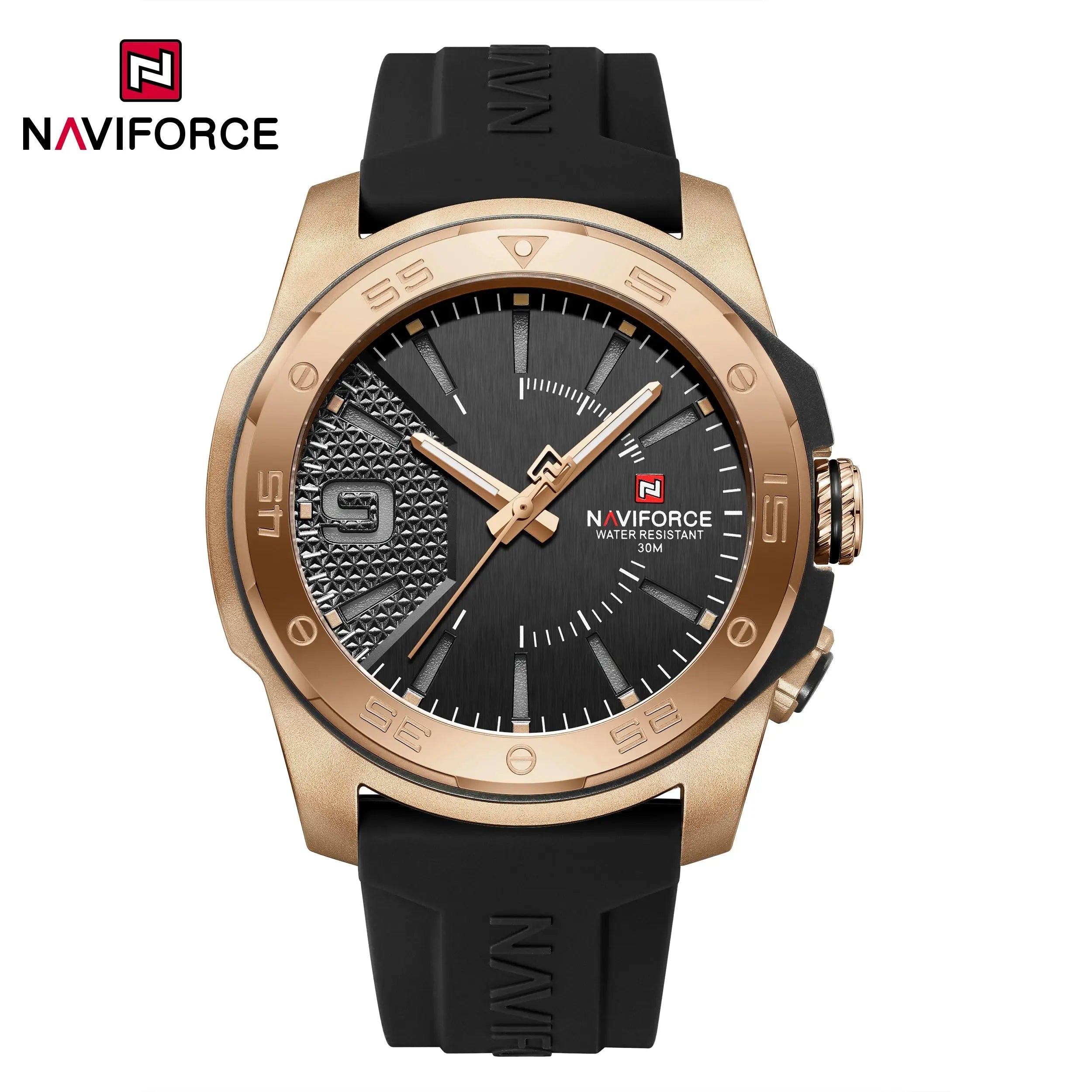 NAVIFORCE Luxury Man Watch Quartz Waterproof Luminous Date Chronograph Leather Men Wristwatch Military Sports Men's Watches My Store