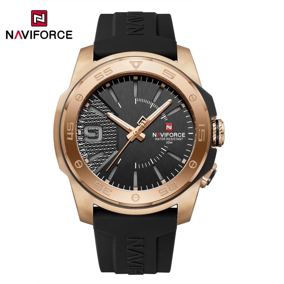 NAVIFORCE Luxury Man Watch Quartz Waterproof Luminous Date Chronograph Leather Men Wristwatch Military Sports Men's Watches