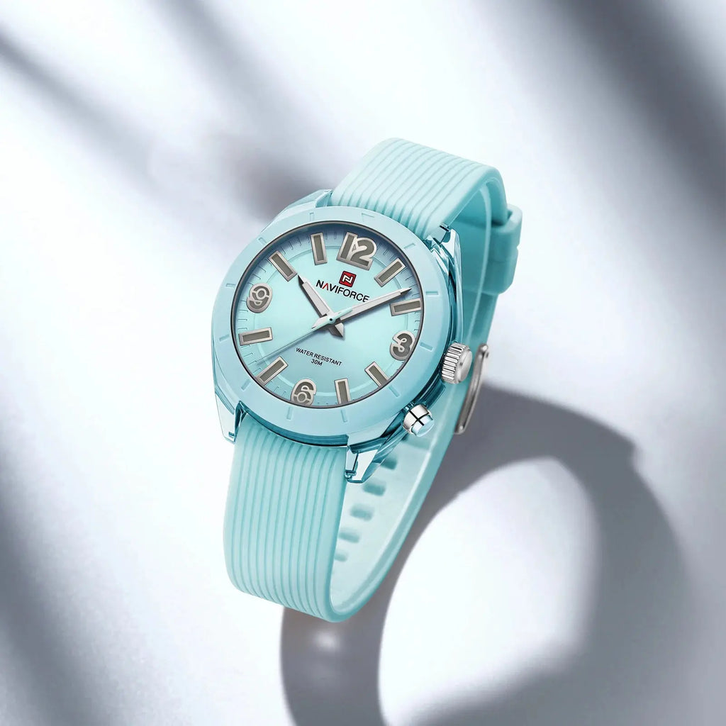 NAVIFORCE Women's Waterproof Watch Fashion Casual Luminous Display Quartz Wristwatch with Silicone Band Reloj Mujer High Quality My Store