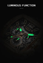 LIGE Sports Man Watch Tonnea Hollow Design Quartz Men Wristwatches Chronograph Waterproof Luminous Silicone Strap Watches Male My Store