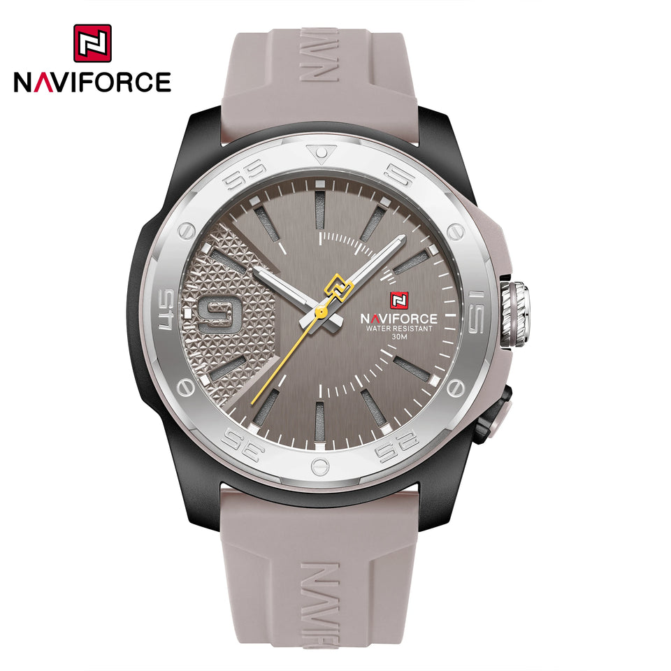 NAVIFORCE Luxury Man Watch Quartz Waterproof Luminous Date Chronograph Leather Men Wristwatch Military Sports Men's Watches