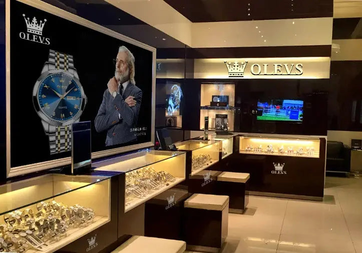 OLEVS 2870 Men's Watches Moon phase Steel Calendar Chronograph Original Quartz Watch Big Rota Dial Luxury Sports Wristwatches Gola Watches