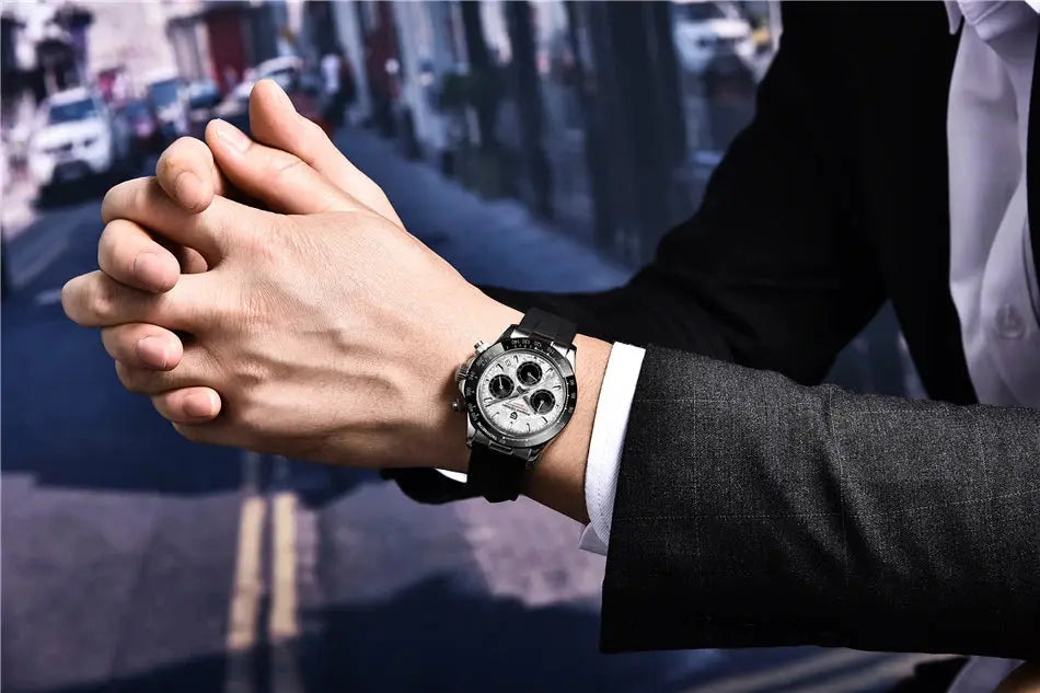 PAGANI DESIGN PD-1664 – Men's Quartz Watch 40mm Chronograph Sapphire 10BAR Gola Watches