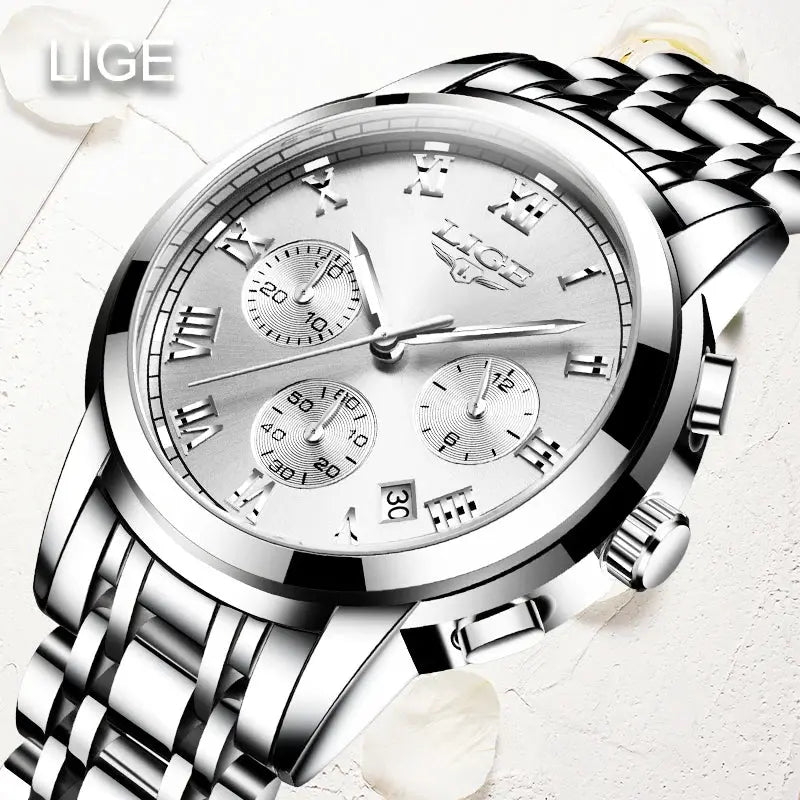 New Fashion Women Watches LIGE Top Brand Ladies Luxury Creative Steel Women Bracelet Watches Female Quartz Waterproof Watch Gift Gola Watches