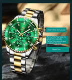 OLEVS 2870 Men's Watches Moon phase Steel Calendar Chronograph Original Quartz Watch Big Rota Dial Luxury Sports Wristwatches Gola Watches