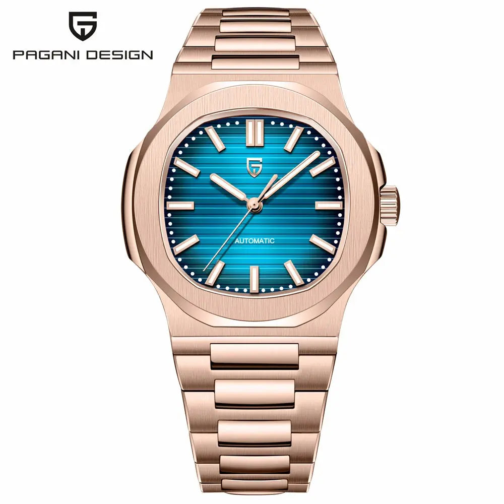 2025 New PAGANI DESIGN Watches Rose Gold Luxury Automatic Mechanical Men's Watch Sapphire Glass Stainless Steel Waterproof Clock Gola Watches
