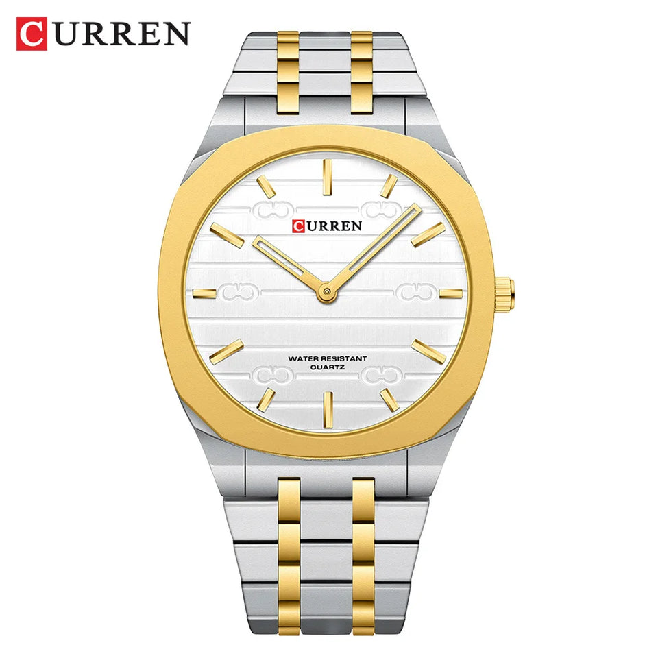 CURREN Fashion Brand Thin Quartz Watch Simple  Personalized Colors Wristwatches Waterproof 38 mm Dial